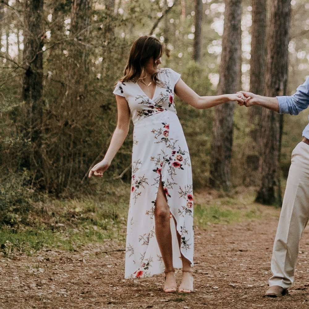 Floral wrap dress